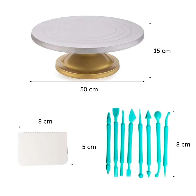 Milono Cake Stand With Baking Tools - Three Piece Set media 7