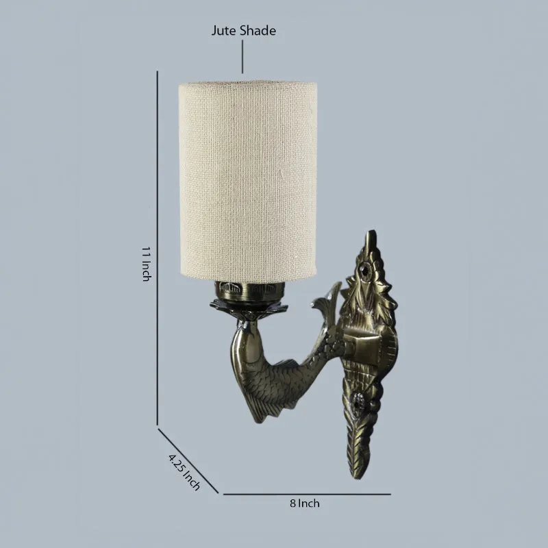 Ziada Stiva Fabric & Metal Wall Lamp - Beige media 4