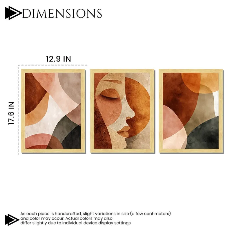 Noctra Abstract Face Wall Art With Frame - Set Of Three media 7