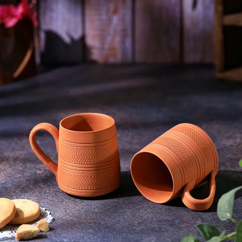 Niyati Terracotta Coffee Mug (250 mL Each) - Set of Two media 3