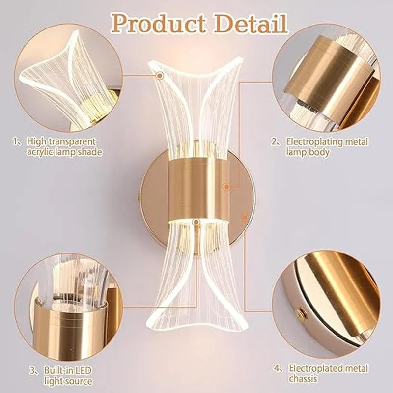 Luminous Twist Acrylic & Metal Wall Lamp media 4