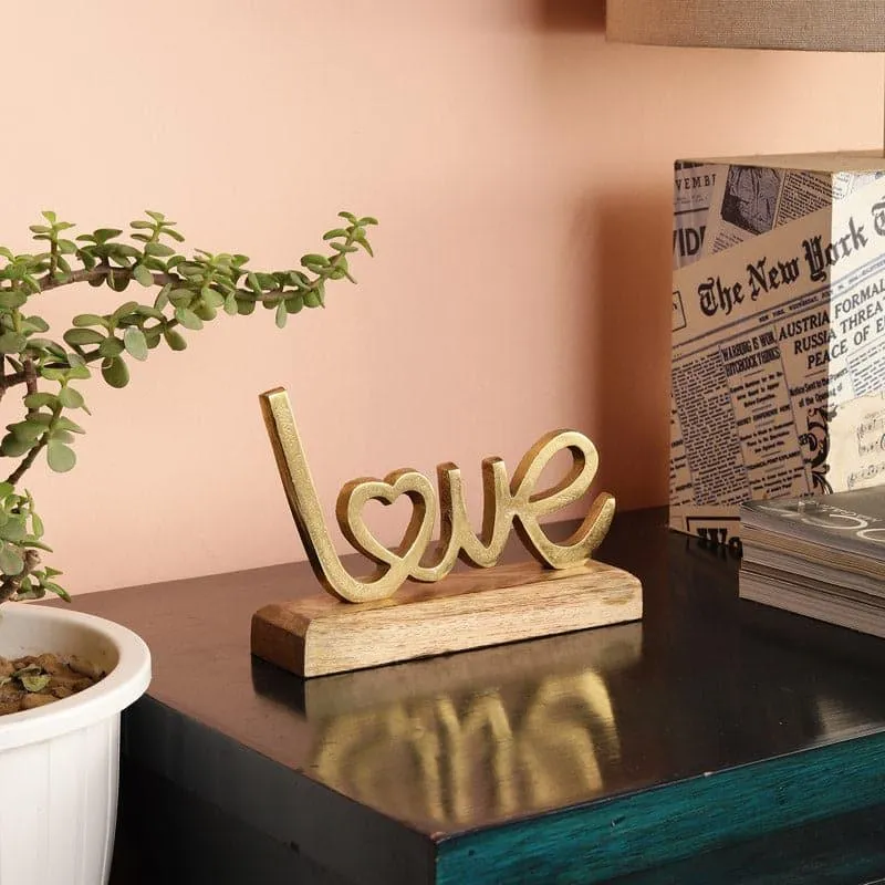 Love Loop Typography Showpiece - Gold media 1