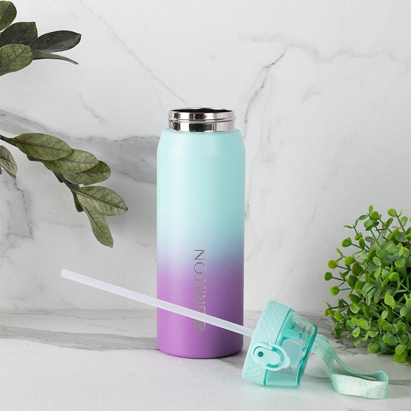 Quench Calm Hot & Cold Thermos Water Bottle (Purple & Light Blue) - 750 mL media 3