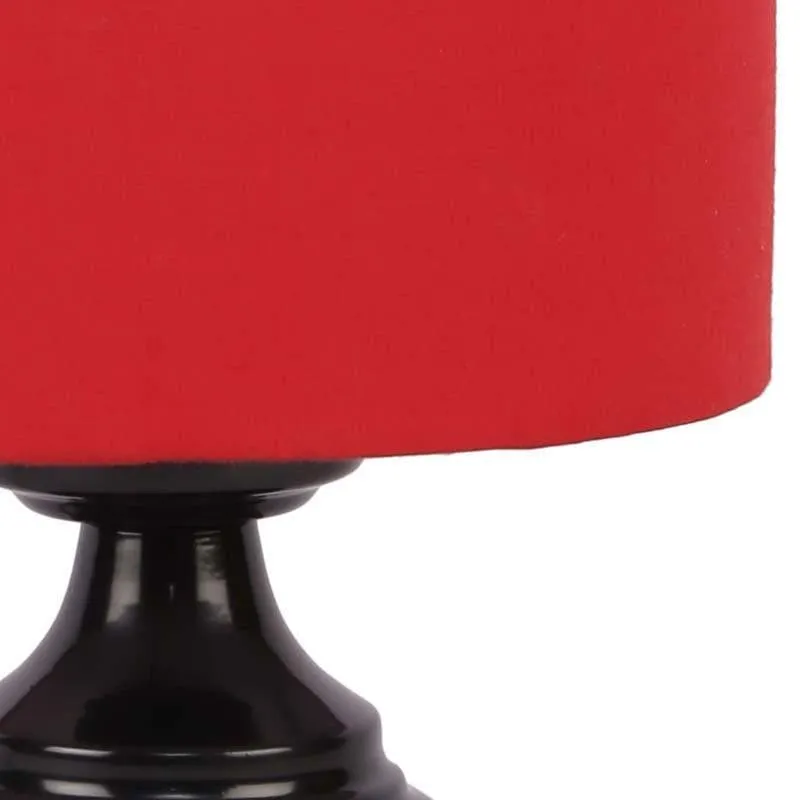 Solid Flickers Fabric Table Lamp - Red,Black media 5