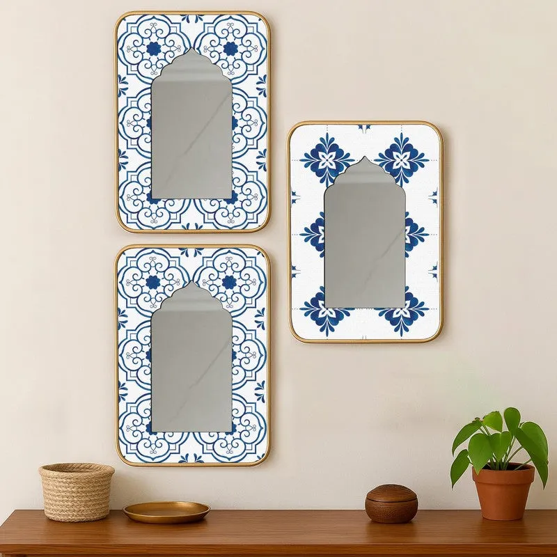 AzureArch Acrylic Wall Mirror - Set Of Three media 1