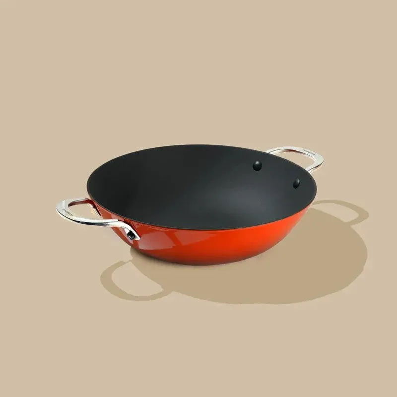 Cumin Co Enamel Cast Iron Kadhai (3000 mL) - Rust media 4