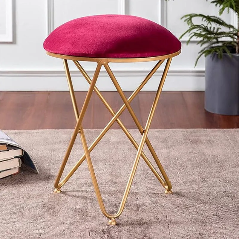 Jada Velvet Stool (Red) - Set Of Two media 4