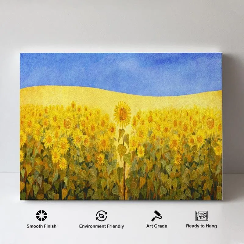 Field of Sunshine Canvas Wall Painting - Gallery Wrap media 4