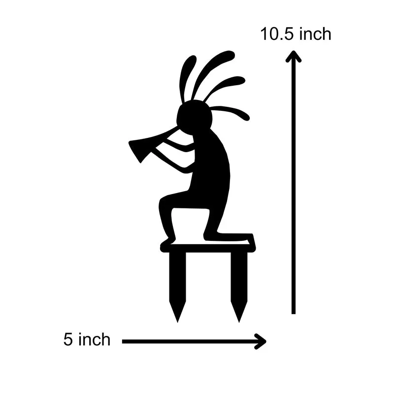 Kokopelli Garden Stake - Set Of Four media 4