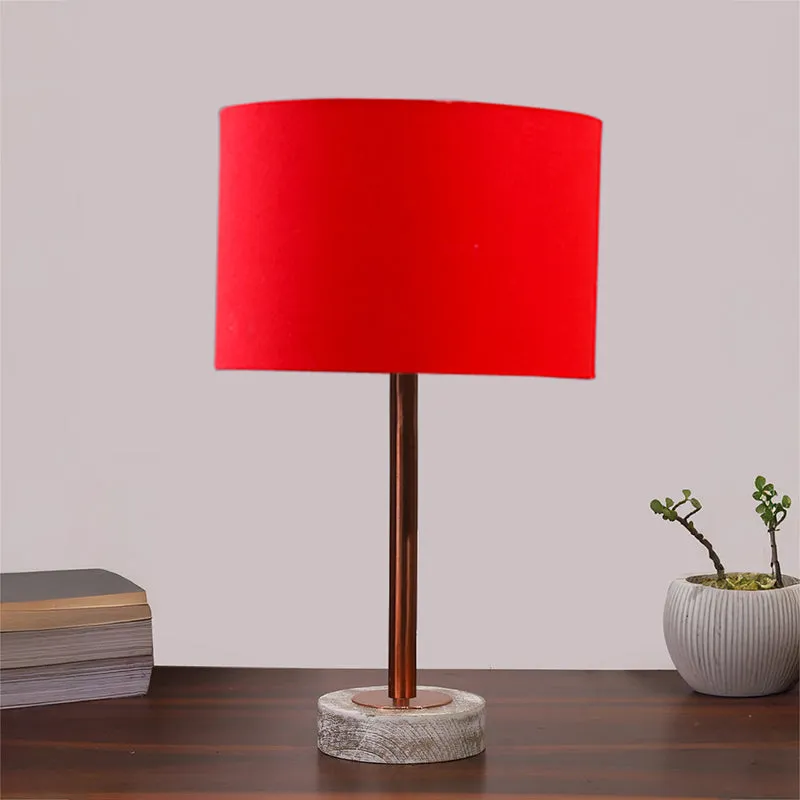 Cotin I Rodin Wooden Table Lamp - Red,Copper,White media 3
