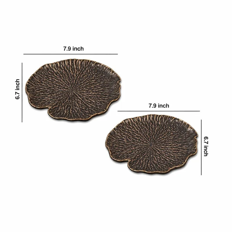 Auraleaf Accent Tray (Brown) - Set Of Two media 8