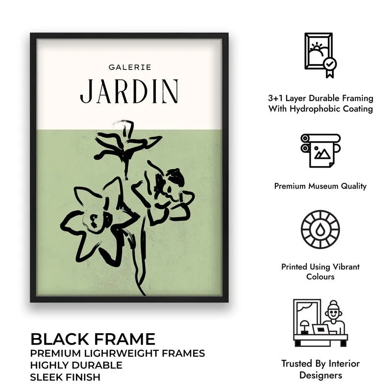 Botanical Whisper Canvas Wall Painting With Black Frame media 8