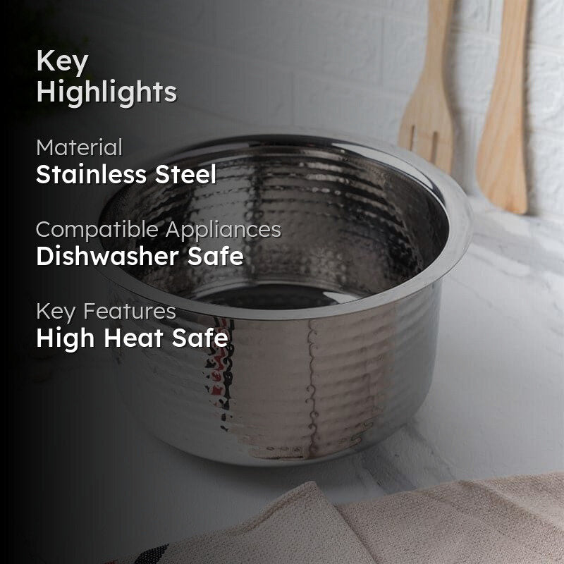 Sizzle Stainless Steel Pateela - 3700 mL / 10 Inches media 2