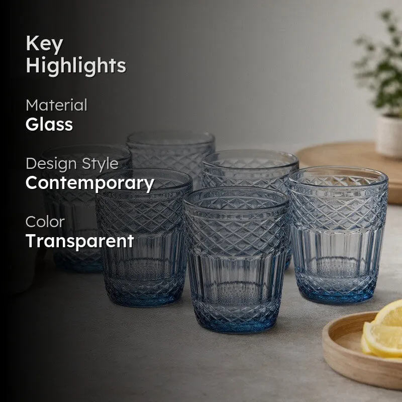 Urban Glass Drinking Glasses (300 mL Each) - Set Of Six media 2