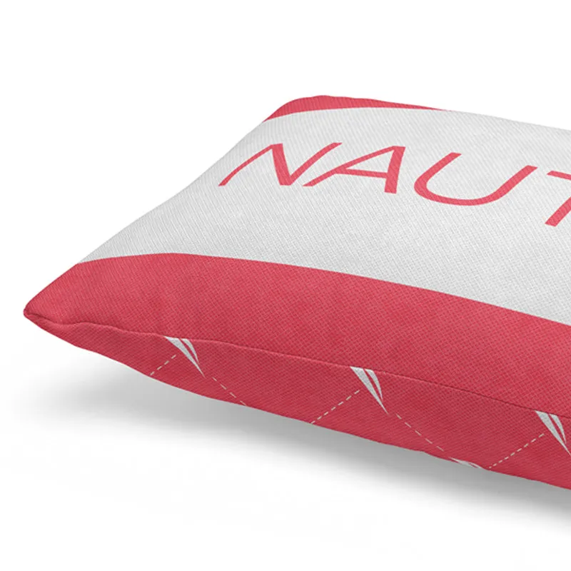 Nautica Logo Stripe Rectangular Cushion Cover - Coral media 4