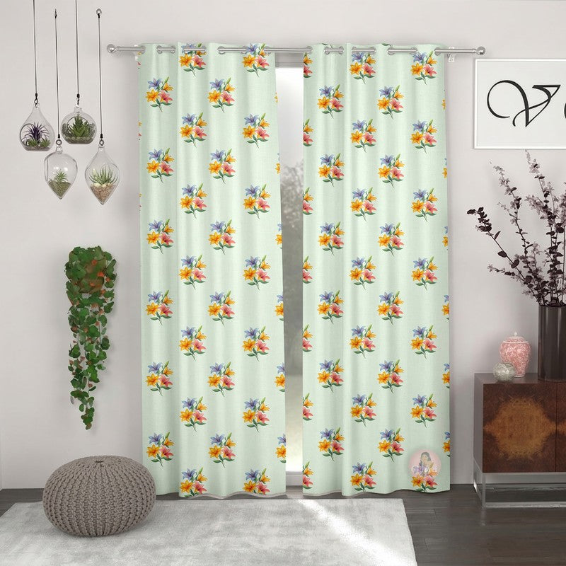 Garden Floral Aura Curtains - Set of Two