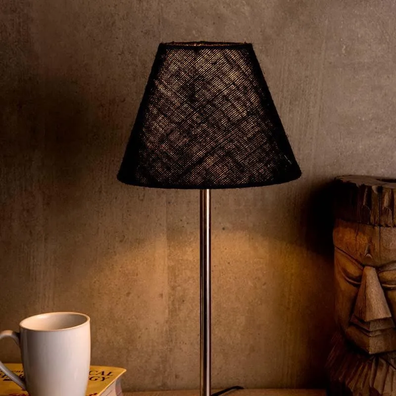 Classy Fabric Table Lamp - Black,Silver media 1
