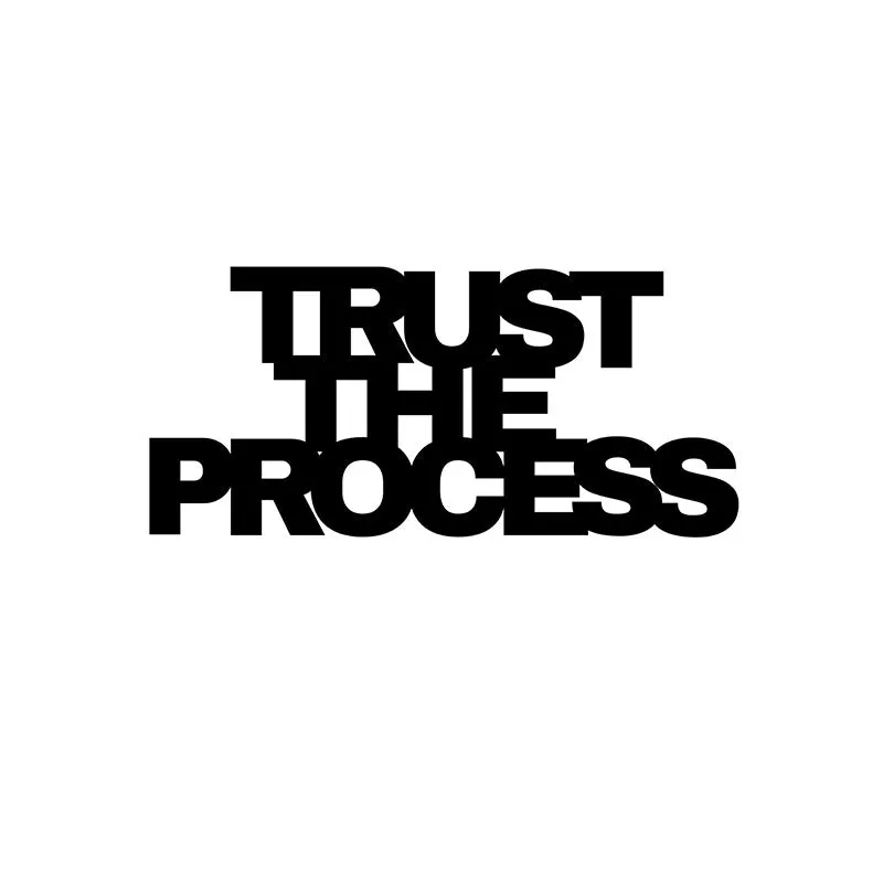 Trust The Process Iron Wall Accent media 3