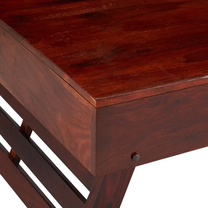 Servon Sheesham Wooden Center Table - Deep Brown media 7