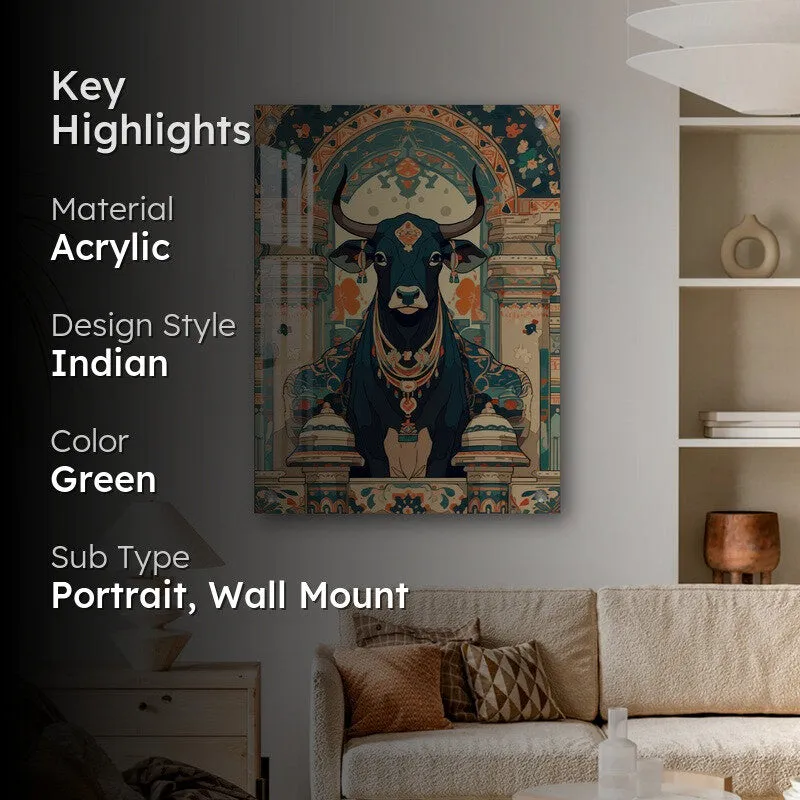 Gau Mata Sacred Energy Acrylic Wall Art media 2