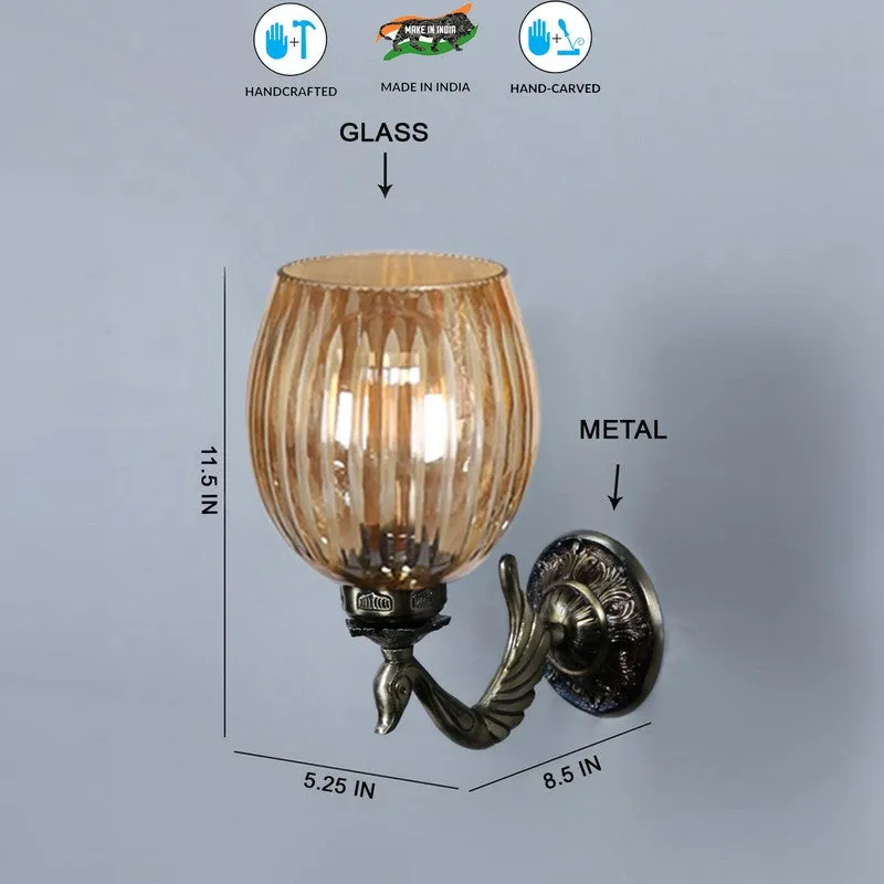 Vintage Glow Swan Neck Glass Wall Lamp media 8