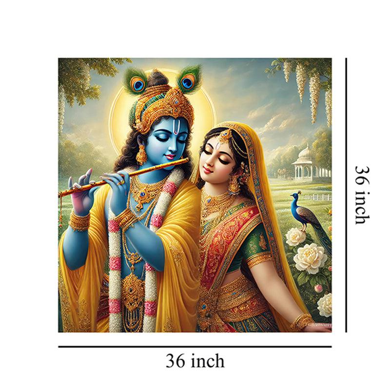 Krishna And Radha Poly Canvas Wall Painting media 8