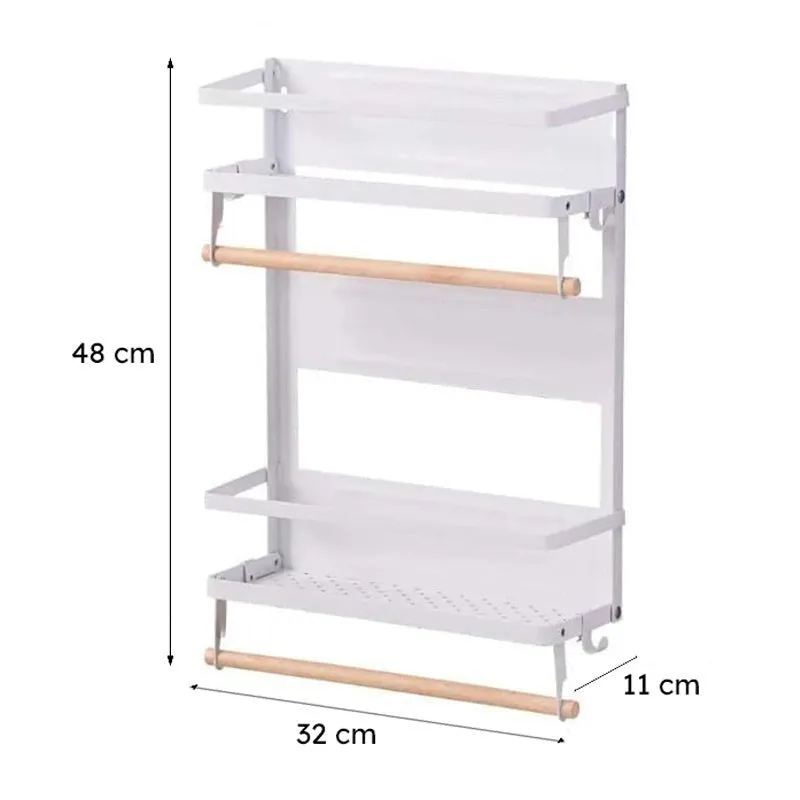 Qura Magnetic Kitchen Rack - White media 5