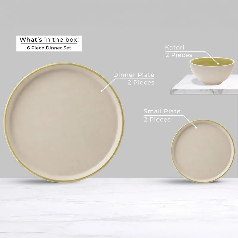 Aarunya Ceramic Dinner Set - 6 Piece Set media 3