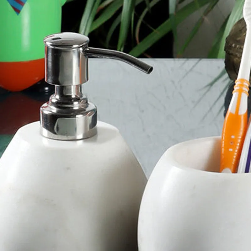 Sofi Marble Bathroom Set (Silver) - Two Piece Set media 3