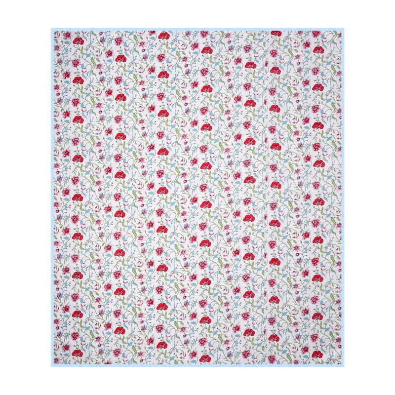 Wrapo Printed Cotton Dohars (Red) - 170 GSM media 3