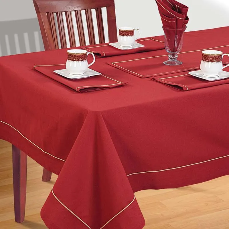 Swayam Splash of Red Table Cover media 1