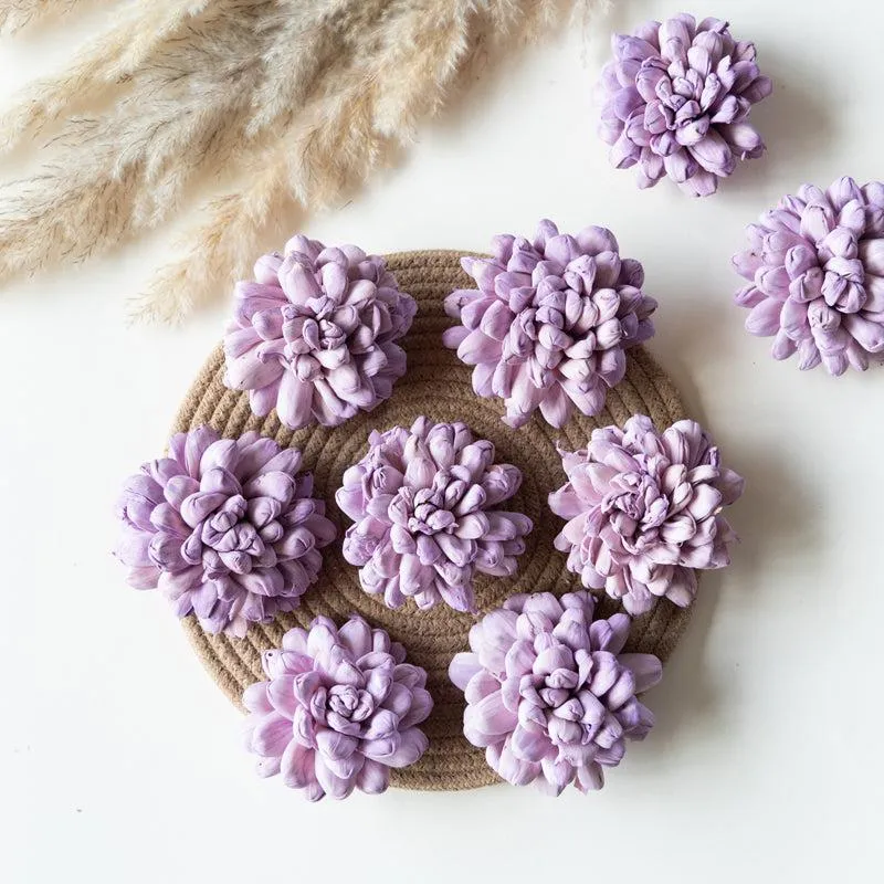Estar Sola Wood Rose Flower (Lilac) - Set Of Ten media 1