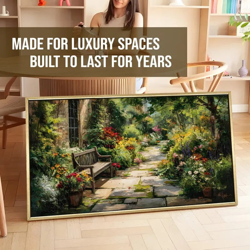 Garden Walk Canvas Wall Painting With Frame media 5