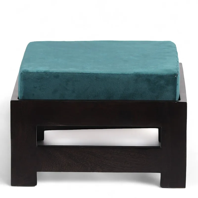 Nirox Sheesham Wooden Bench with Cushions (Blue) - Four Piece Set media 3