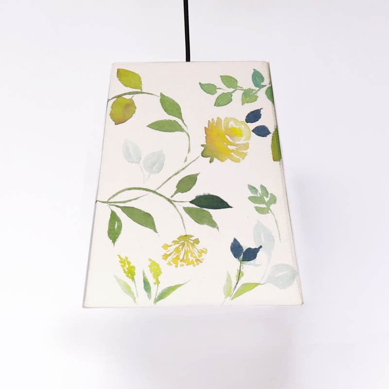 Tillo Flora Cone Handpainted Fabric Ceiling Lamp media 4