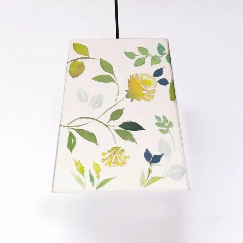 Tillo Flora Cone Handpainted Fabric Ceiling Lamp media 4