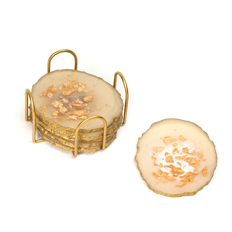 Varq Resin Coaster (Ivory) - Seven Piece Set media 4