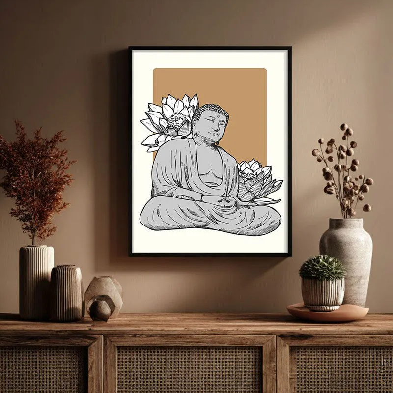 Shi Kamala Buddha Archival Paper Wall Art With Frame media 3