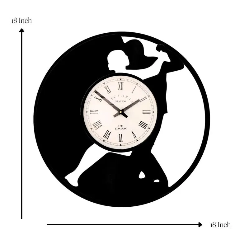 Charm Steel Analog Wall Clock - Black media 7