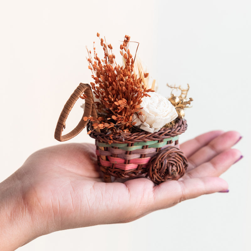 Tritona Mini Floral Basket (Orange) - Set Of Six