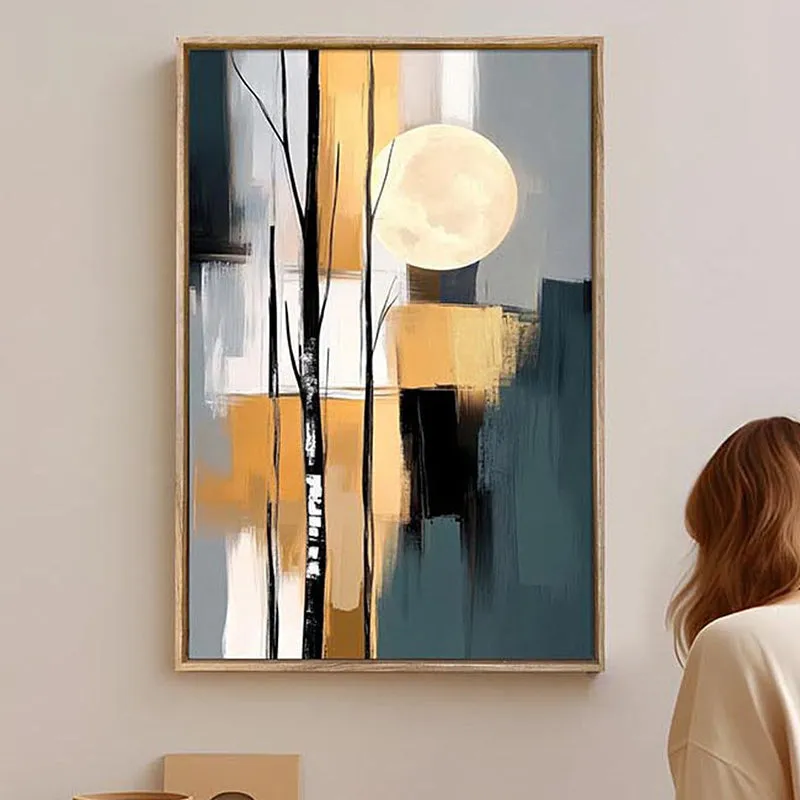 Ethereal Whirl Canvas Abstract Wall Art With Frame media 4