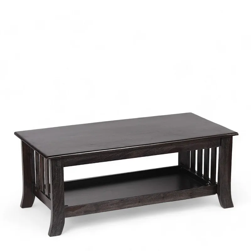Bravon Sheesham Wooden Center Table - Black media 6