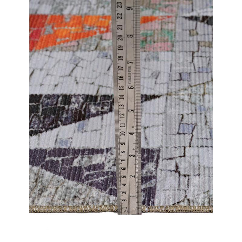 Katya Geometric Carpet - Orange & Grey media 8