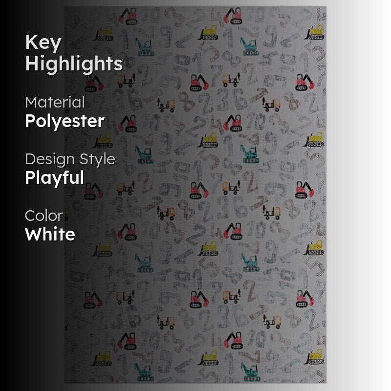 Number Crane Carpet - White media 2