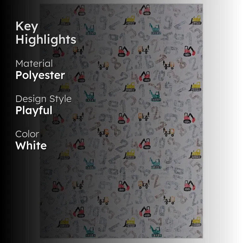 Number Crane Carpet - White media 2