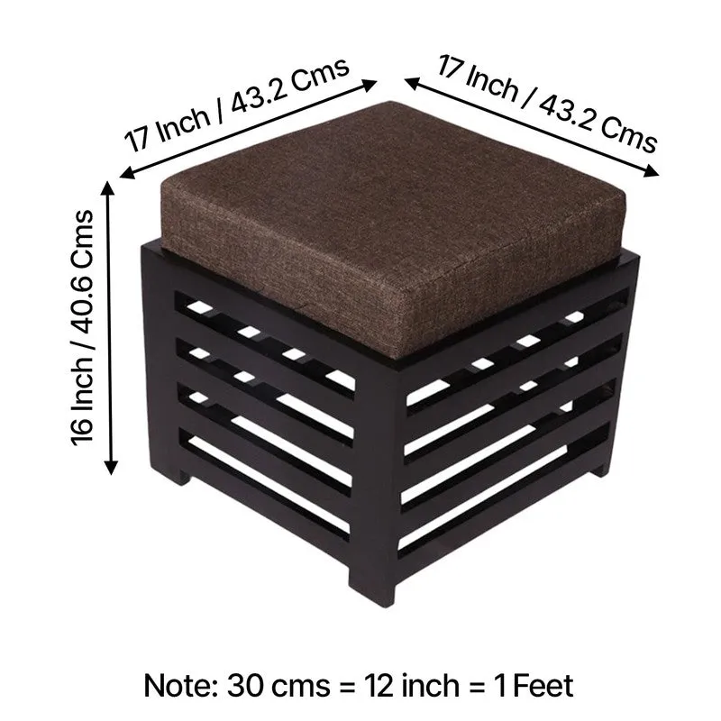 Uzeno Sheesham Wooden Bench with Cushions (Brown) - Four Piece Set media 11