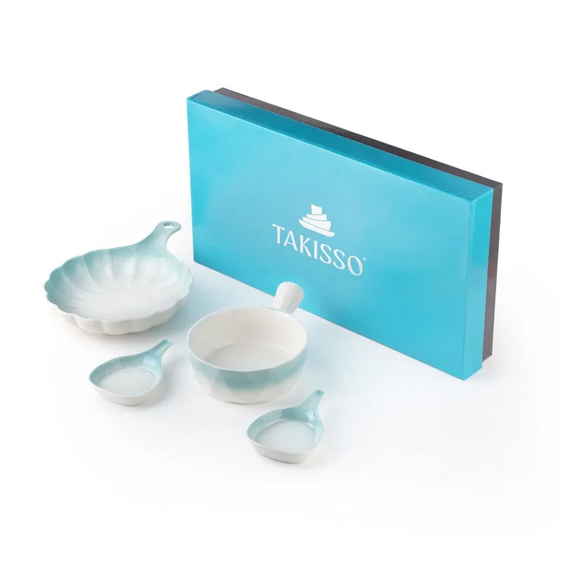 Signature Feast Porcelain Platter (Blue) - Four Piece Set - 6
