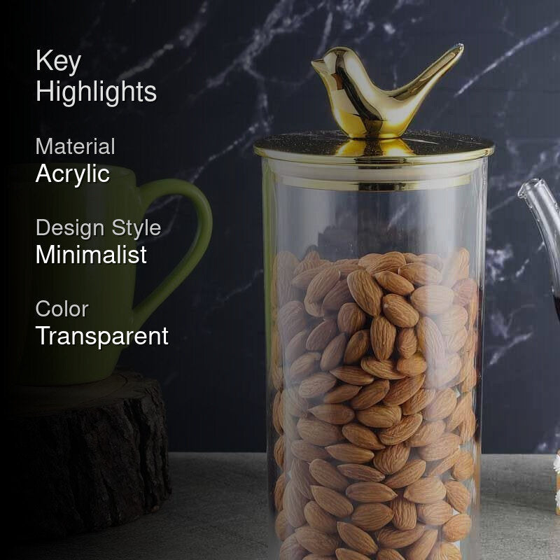 Goldie Birdie Acrylic Storage Jar - 1200 mL media 2
