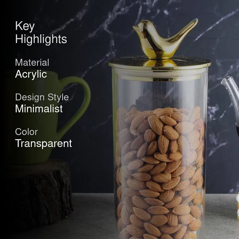 Goldie Birdie Acrylic Storage Jar - 1200 mL media 2