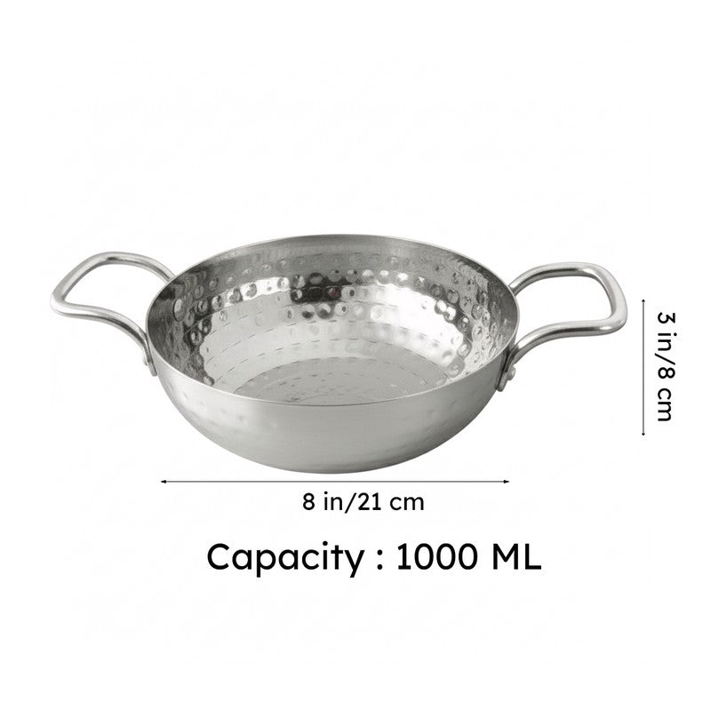 Vintage Hammered Kadhai - 1000 mL / 7 Inches media 6